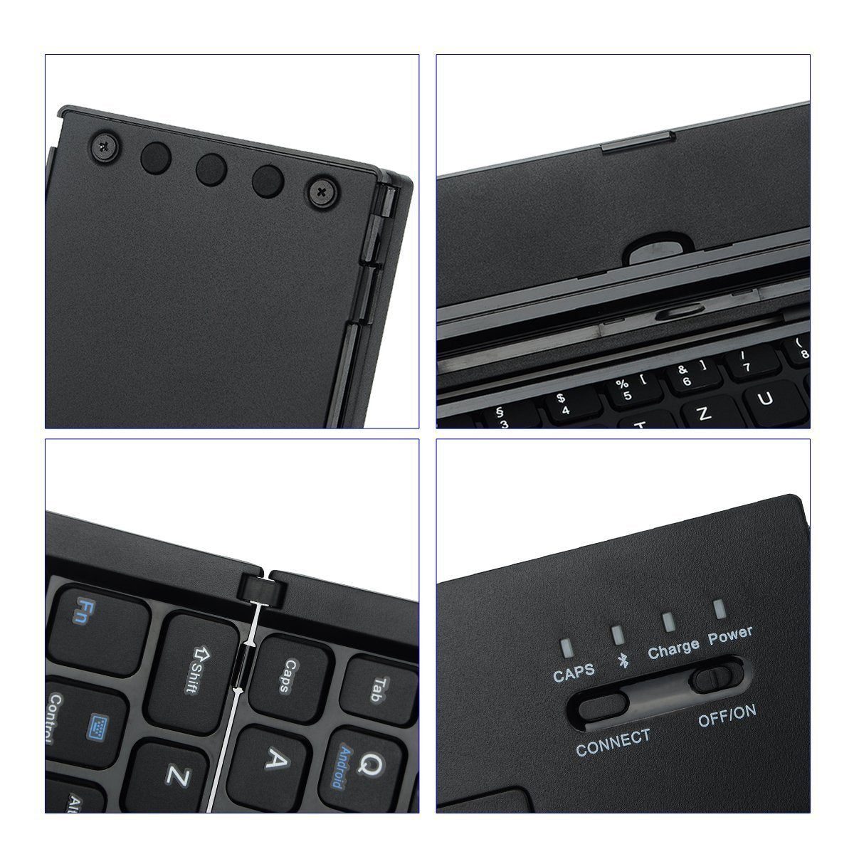 Bluetooth Foldable Keyboard for Phones and Tablets, Pc.