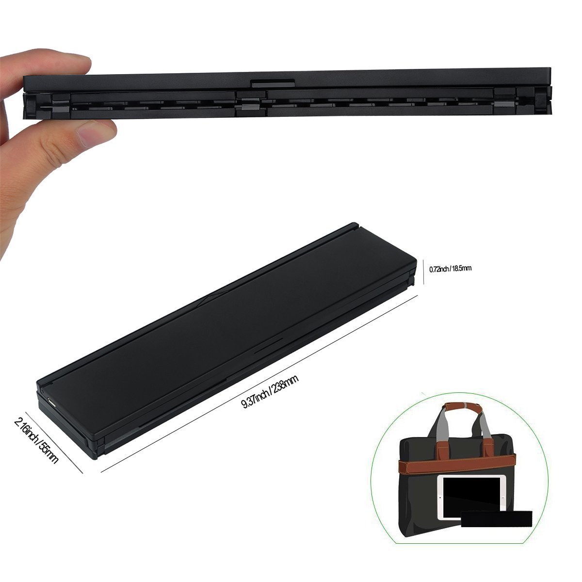 Bluetooth Foldable Keyboard for Phones and Tablets, Pc.